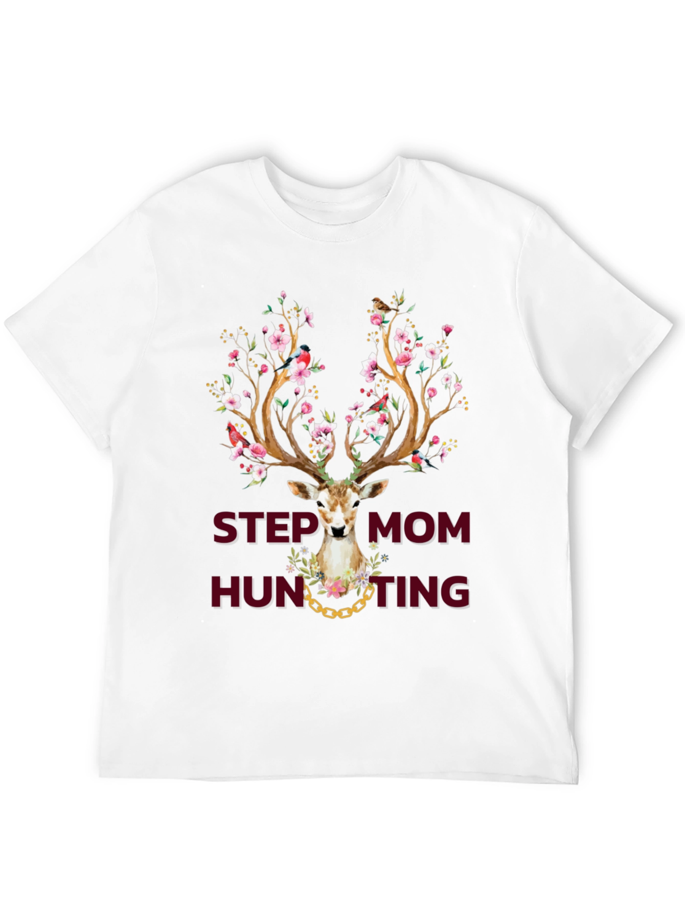 Camiseta Estampada Step Mom Hunting Ciervo Floral