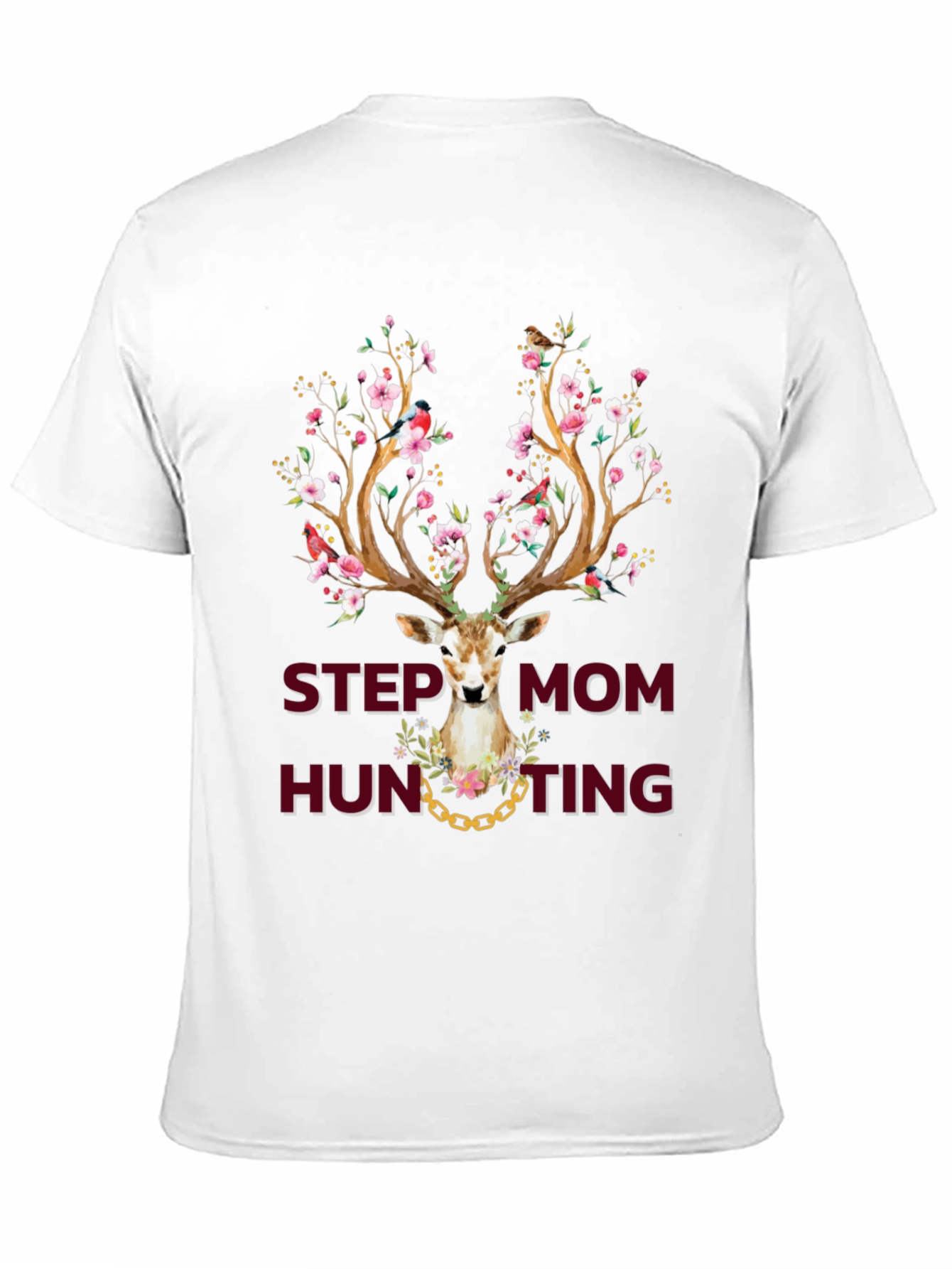 Camiseta Estampada Step Mom Hunting Ciervo Floral