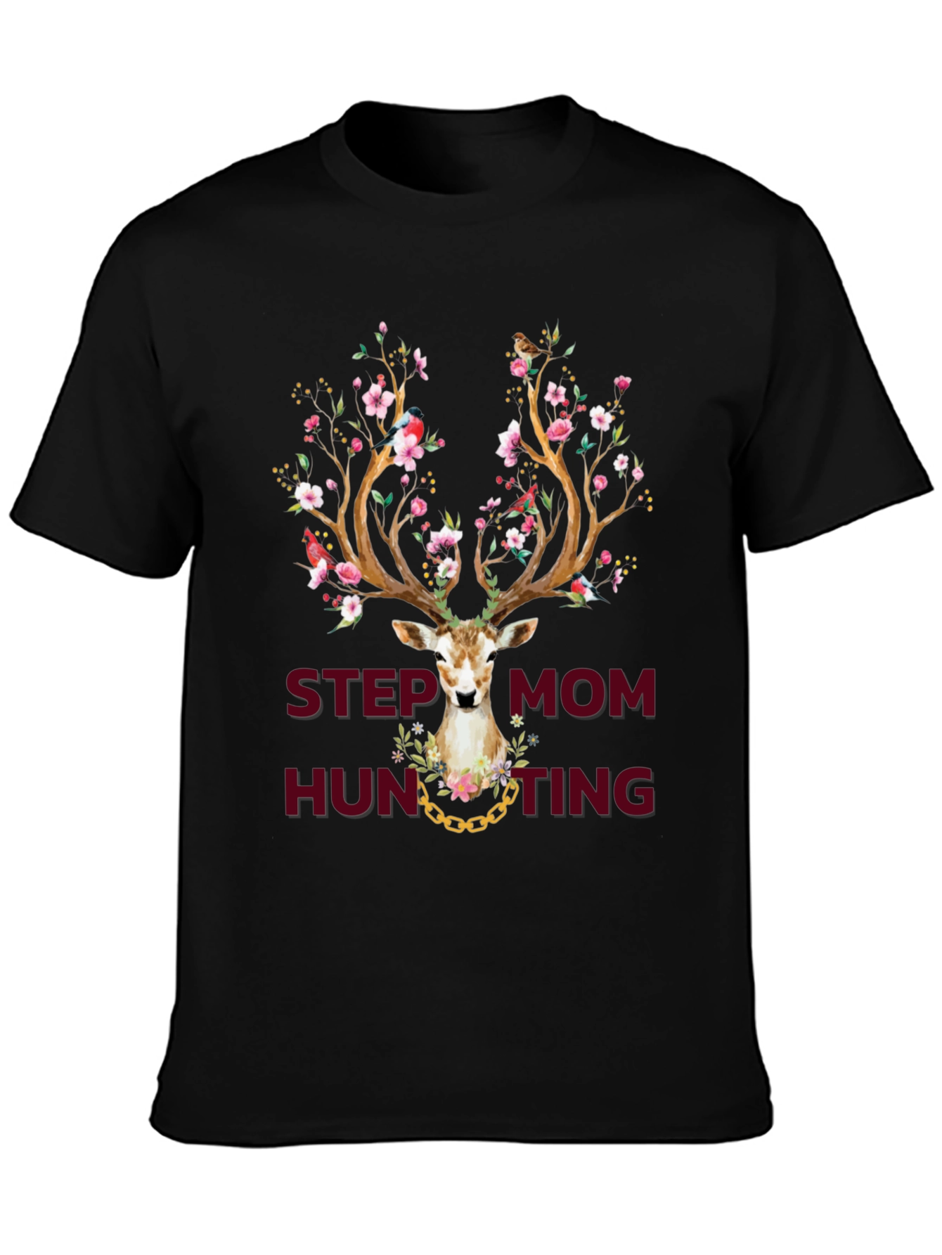 Camiseta Estampada Step Mom Hunting Ciervo Floral