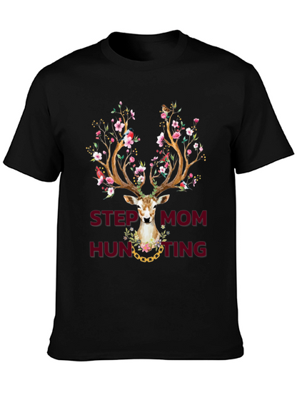 Camiseta Estampada Step Mom Hunting Ciervo Floral