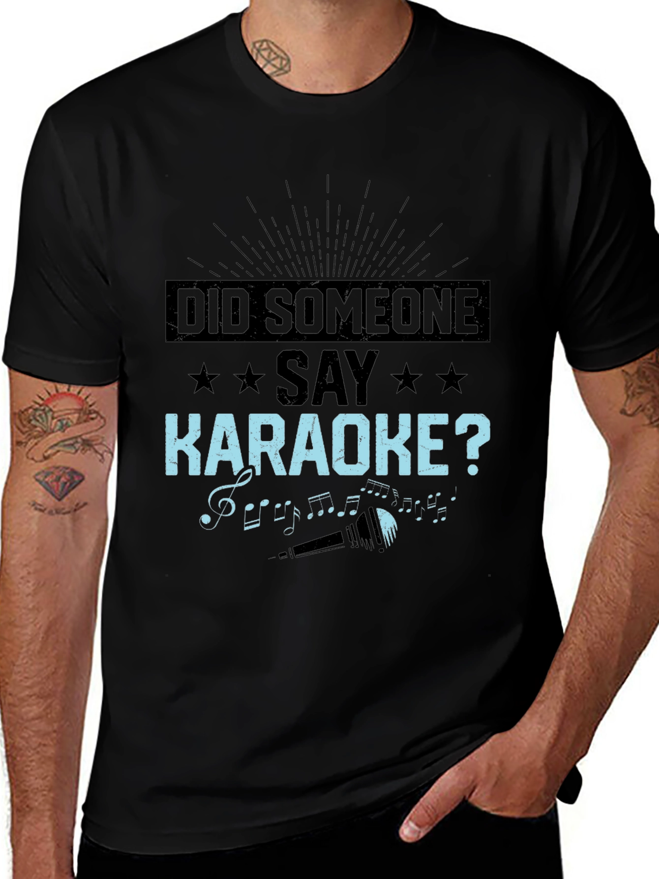 Camiseta Negra: ¿Alguien Dijo Karaoke?