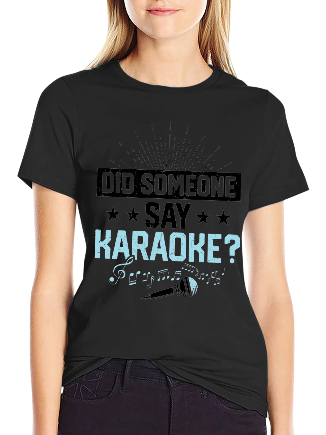 Camiseta Negra: ¿Alguien Dijo Karaoke?