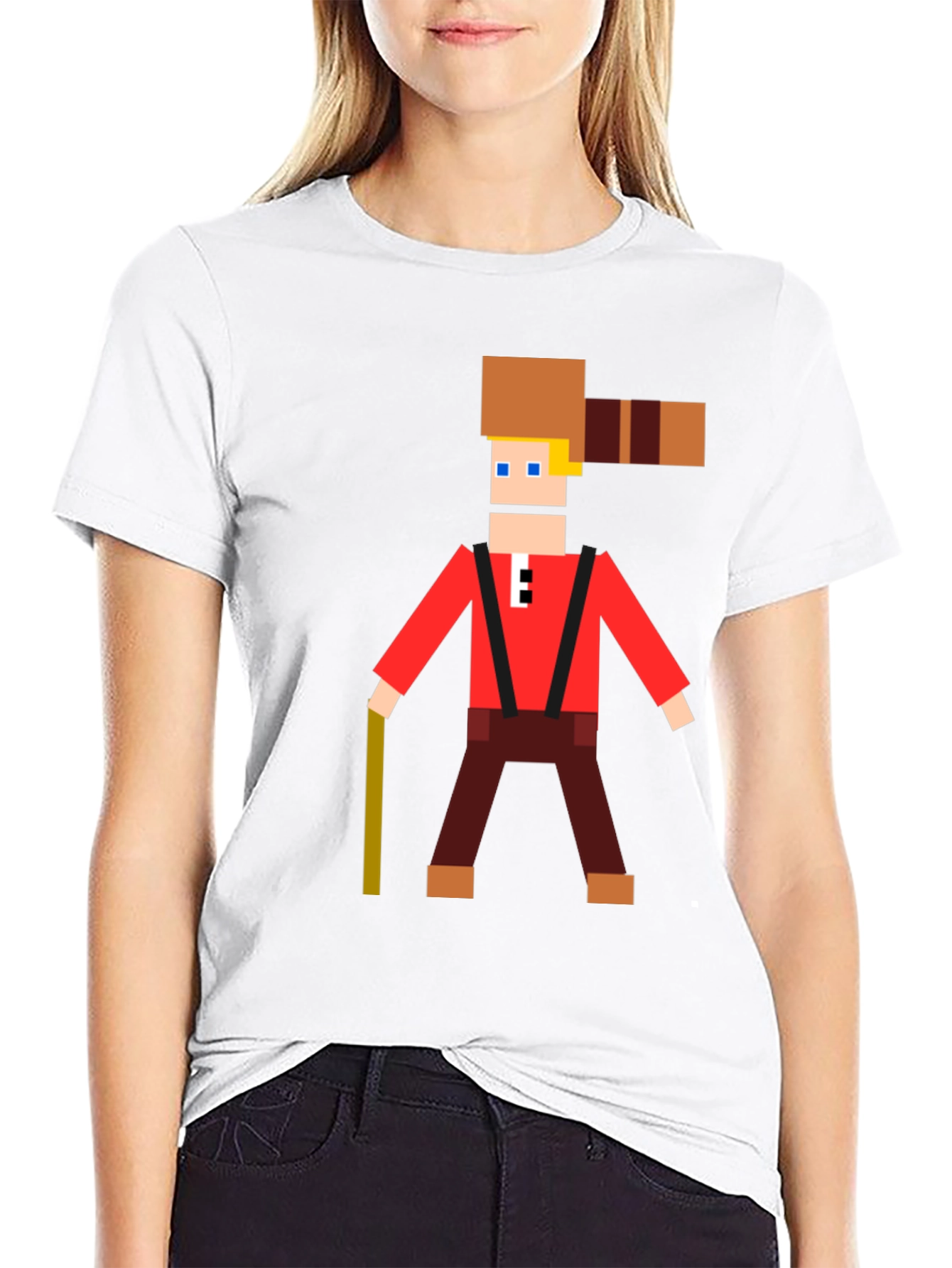 Camiseta Hombre Diseño Pixel Lumberjack