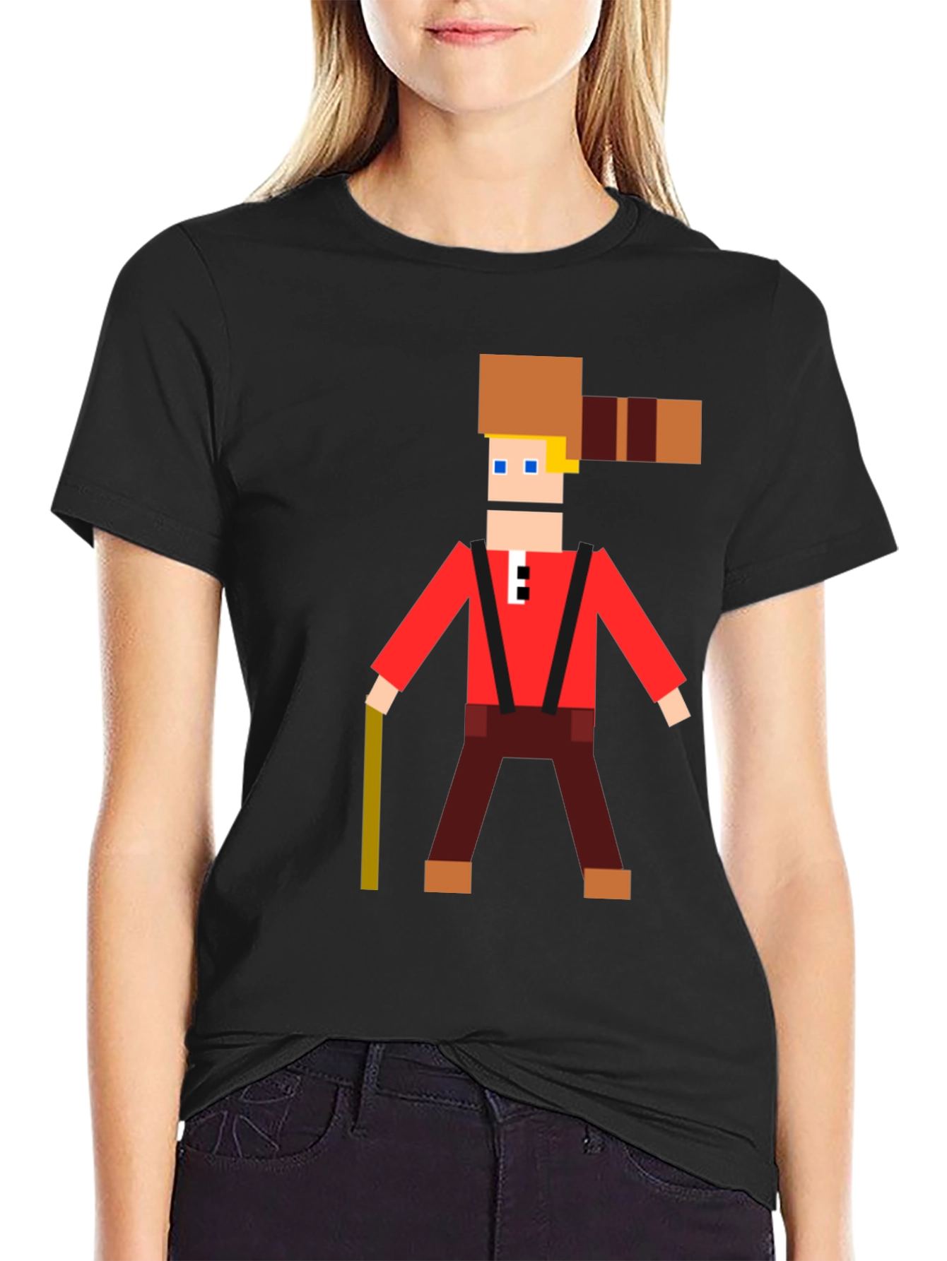 Camiseta Hombre Diseño Pixel Lumberjack
