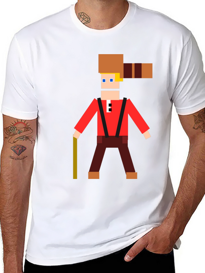 Camiseta Hombre Diseño Pixel Lumberjack
