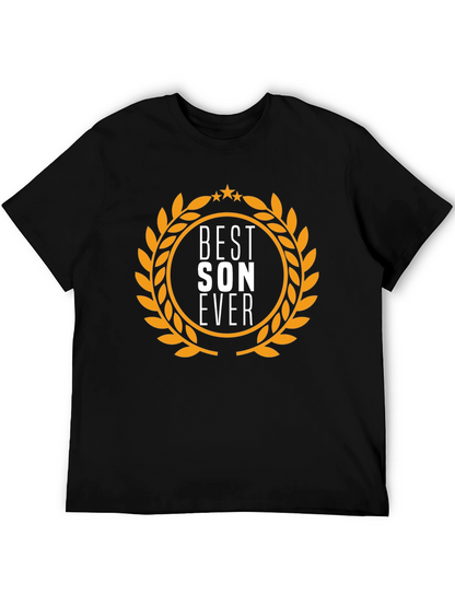 Camiseta Negra Best Son Ever - Regalo Ideal Hijo