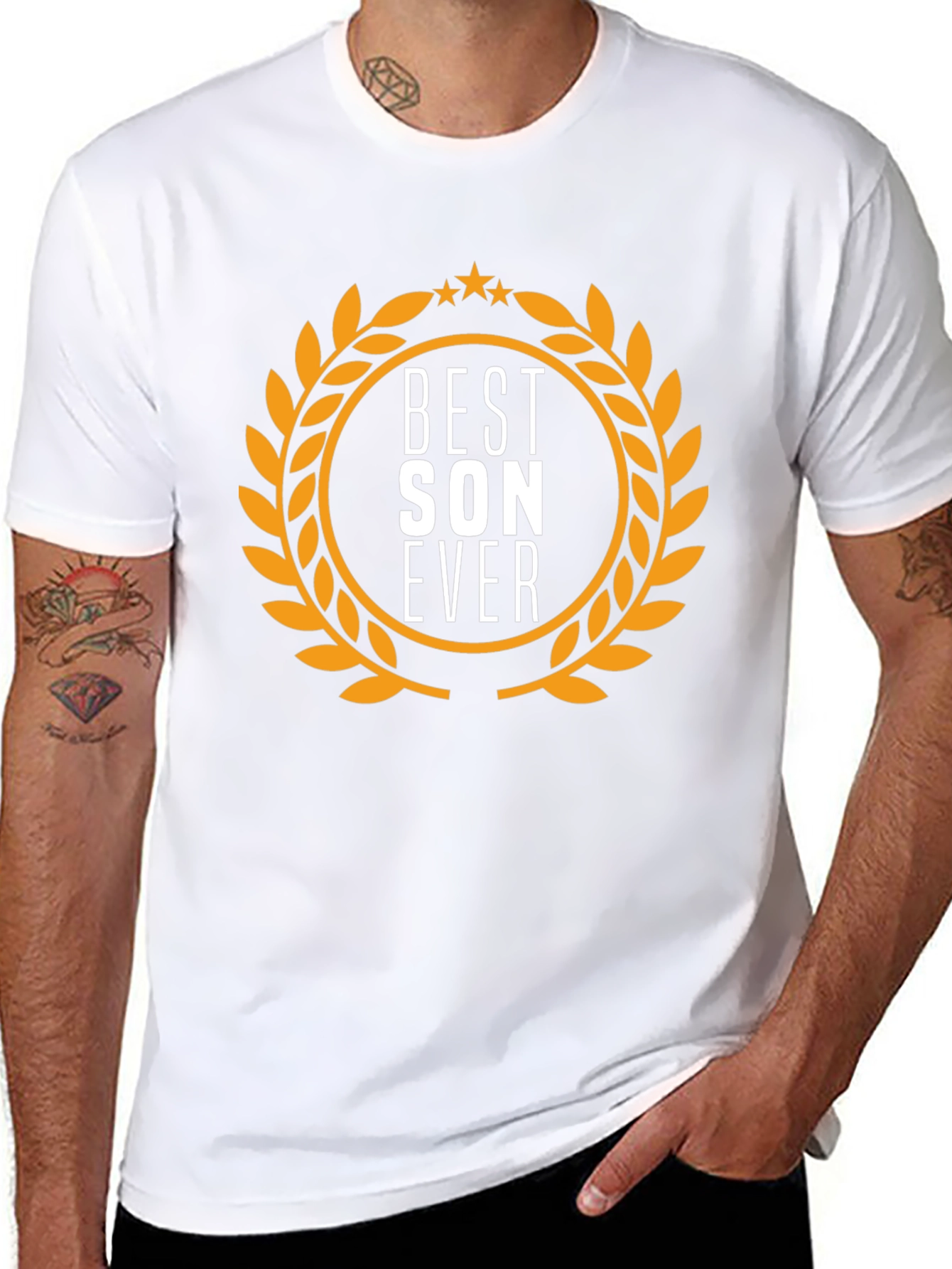 Camiseta Negra Best Son Ever - Regalo Ideal Hijo