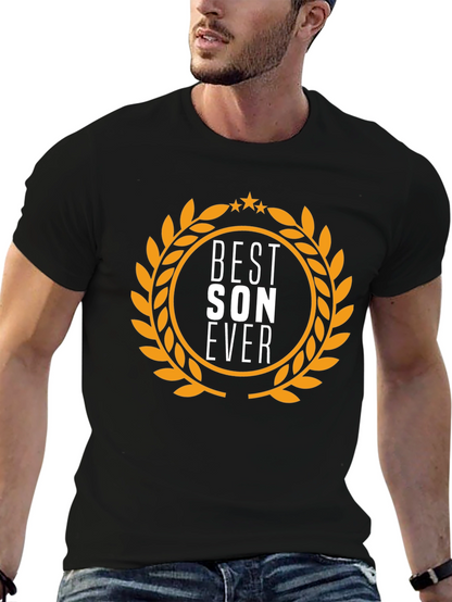 Camiseta Negra Best Son Ever - Regalo Ideal Hijo