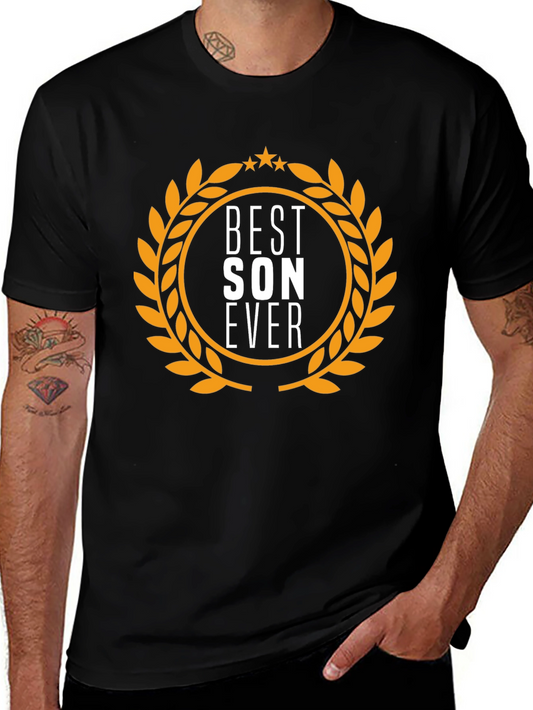 Camiseta Negra Best Son Ever - Regalo Ideal Hijo