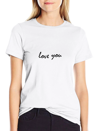 Camiseta Negra Love You Casual Hombre