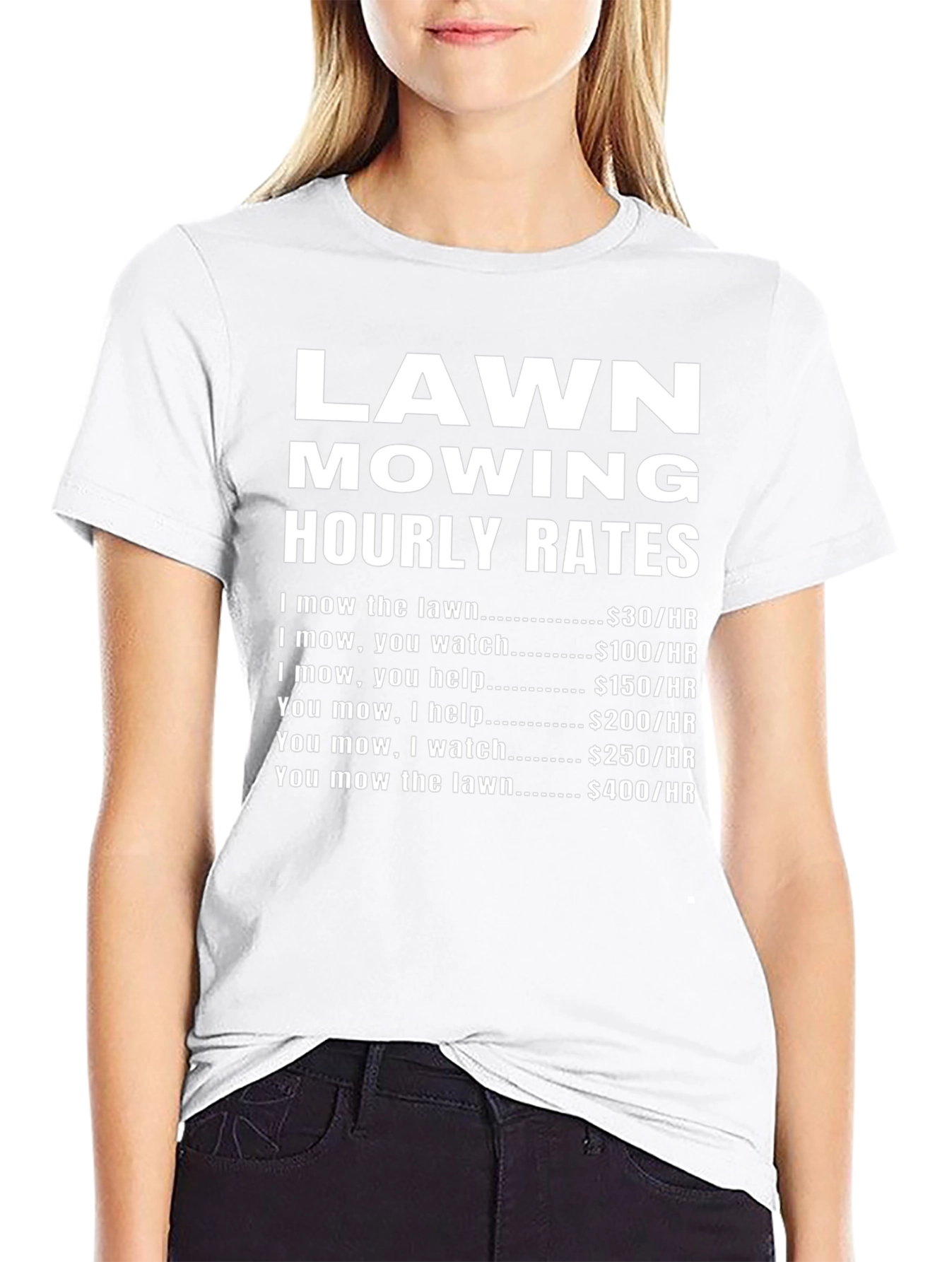 Camiseta Tarifas de Corte de Césped