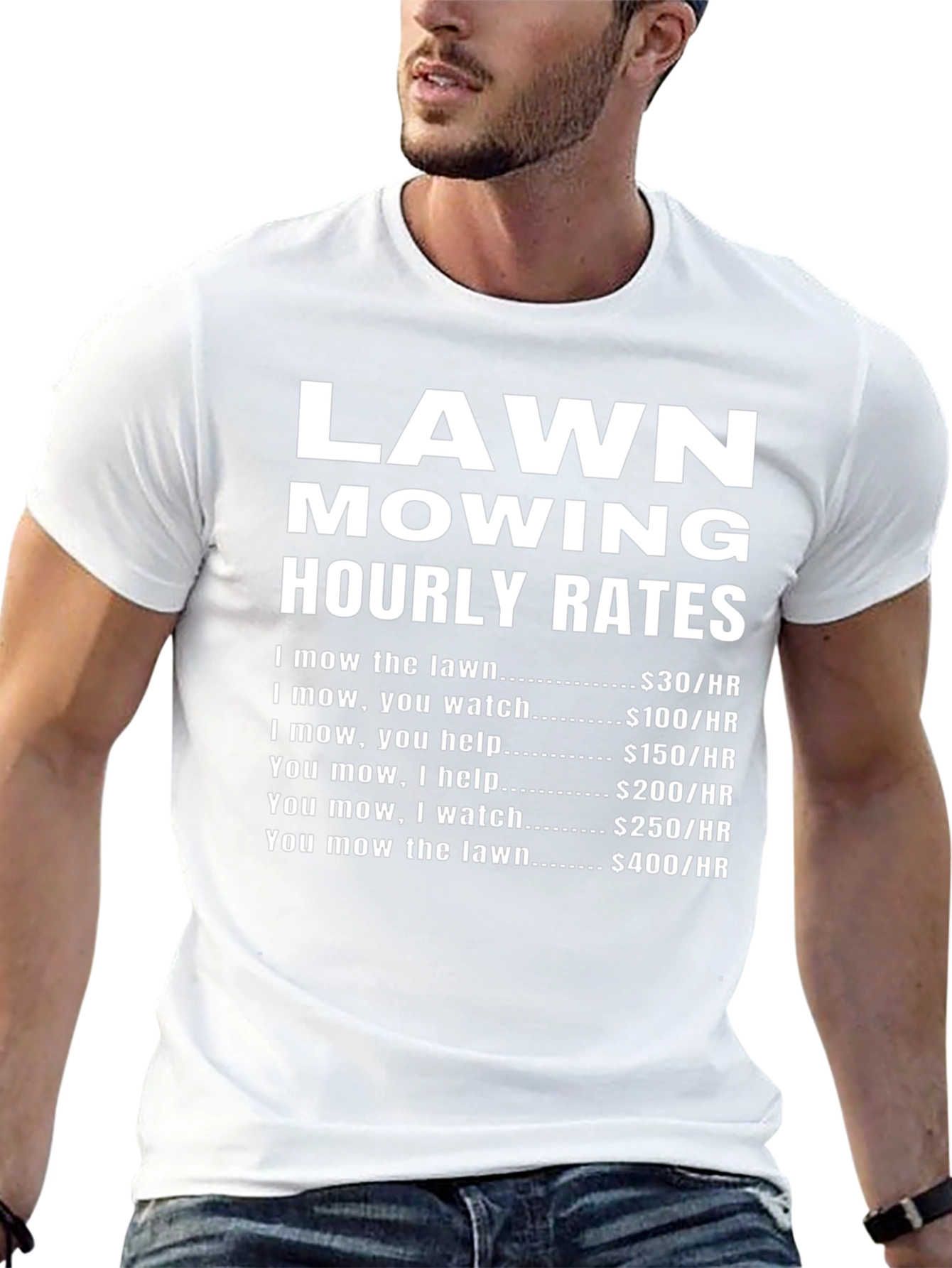 Camiseta Tarifas de Corte de Césped