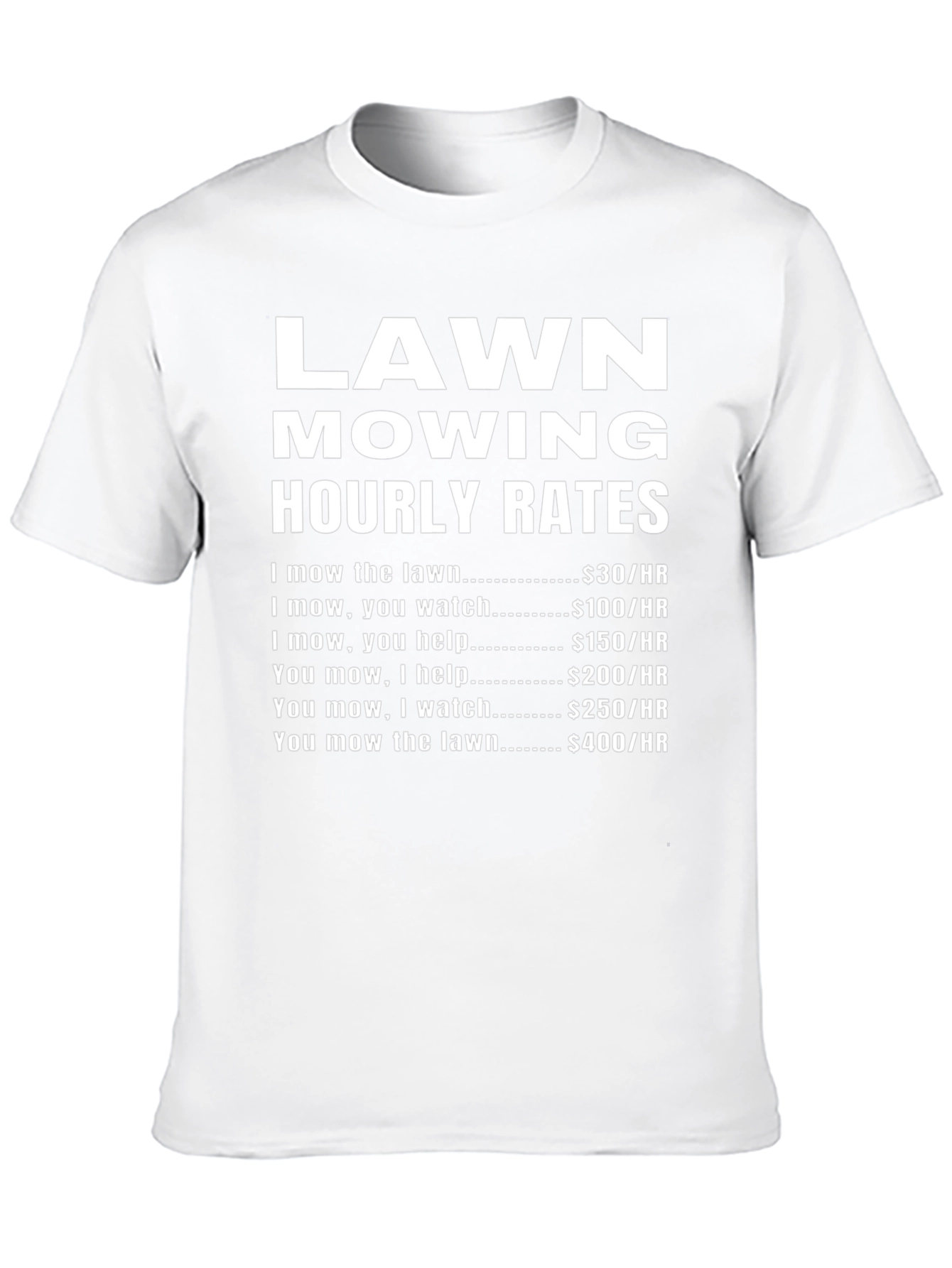 Camiseta Tarifas de Corte de Césped