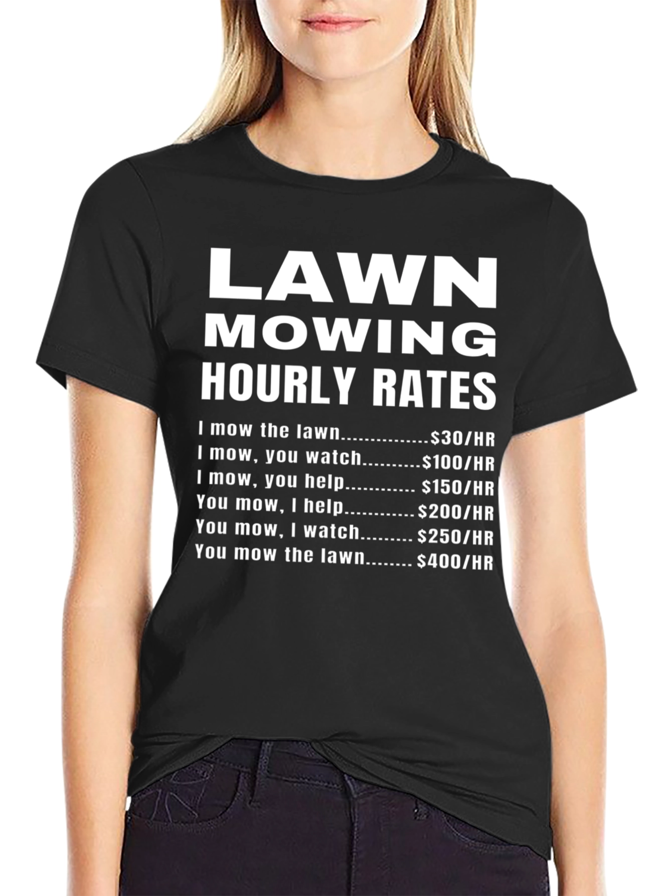 Camiseta Tarifas de Corte de Césped