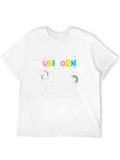 Camiseta Negra Unicornio Divertida