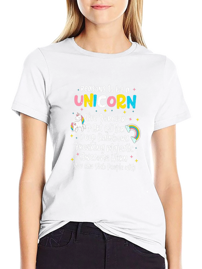 Camiseta Negra Unicornio Divertida