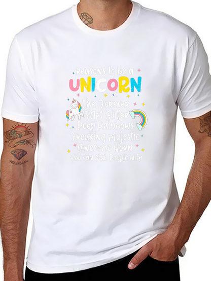 Camiseta Negra Unicornio Divertida