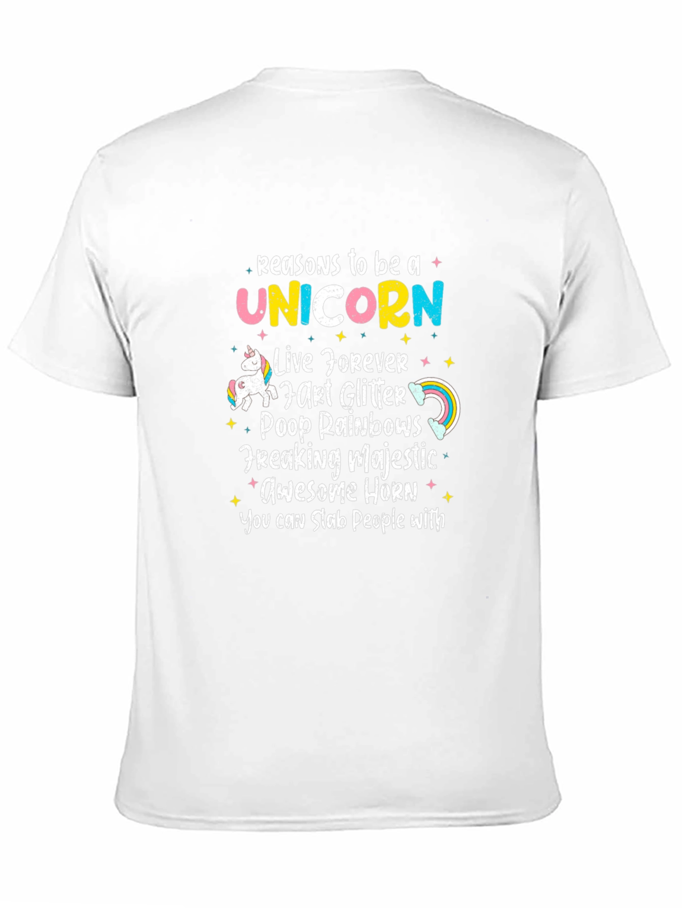 Camiseta Negra Unicornio Divertida