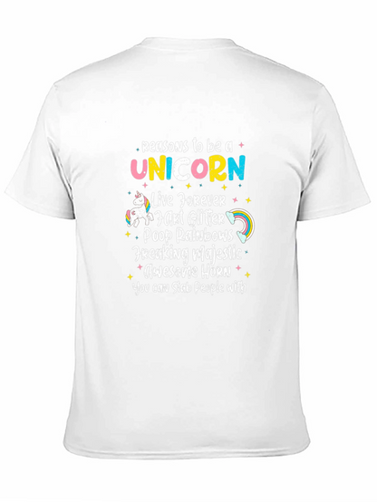 Camiseta Negra Unicornio Divertida