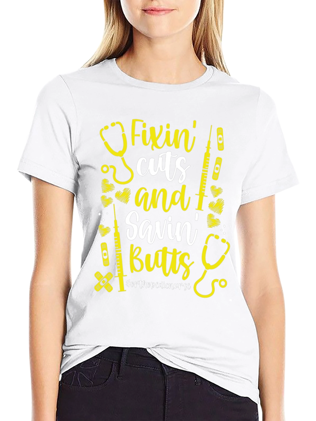Camiseta Fixin Cuts and Savin Butts para Enfermera