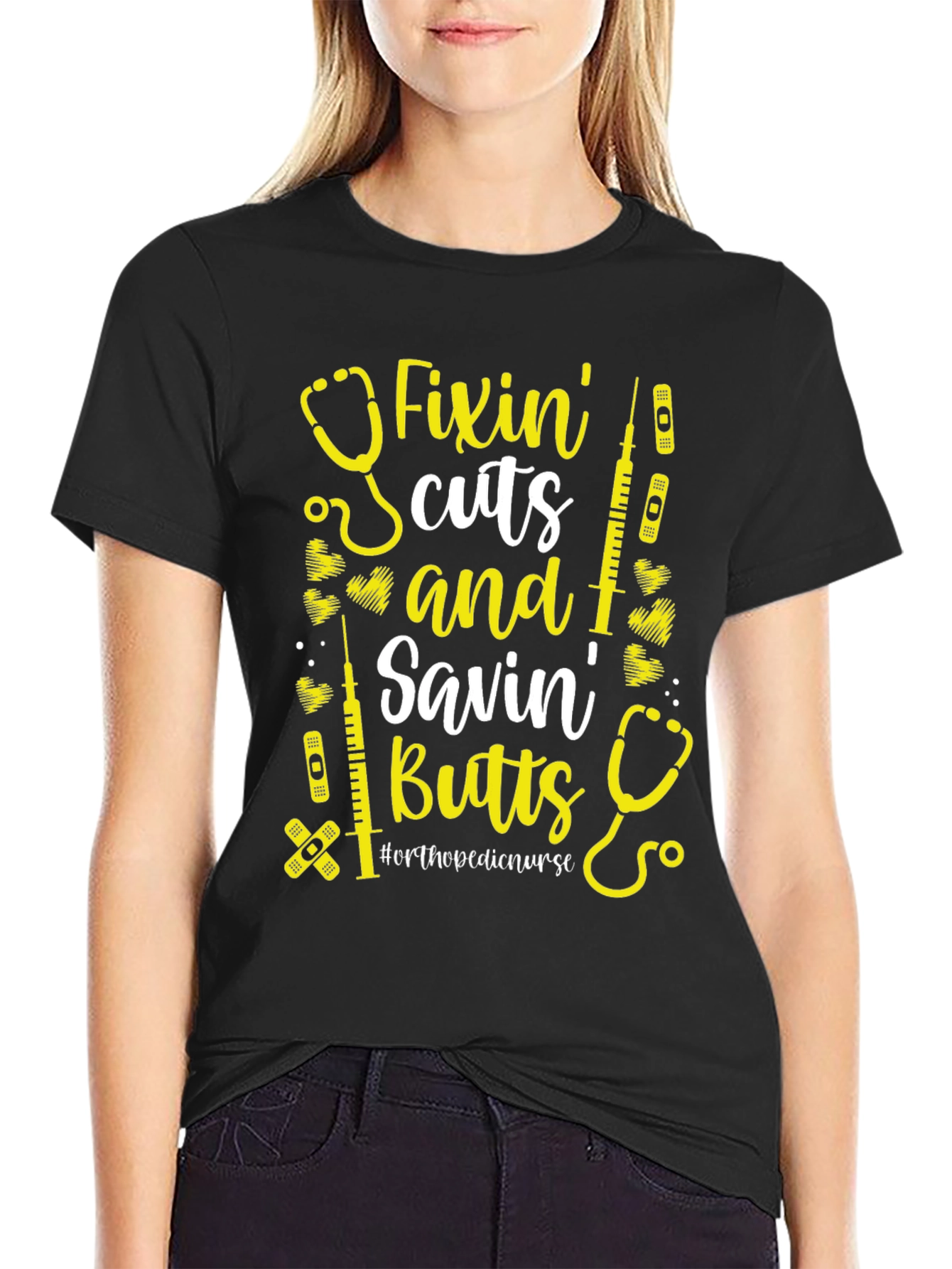 Camiseta Fixin Cuts and Savin Butts para Enfermera
