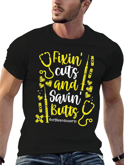 Camiseta Fixin Cuts and Savin Butts para Enfermera