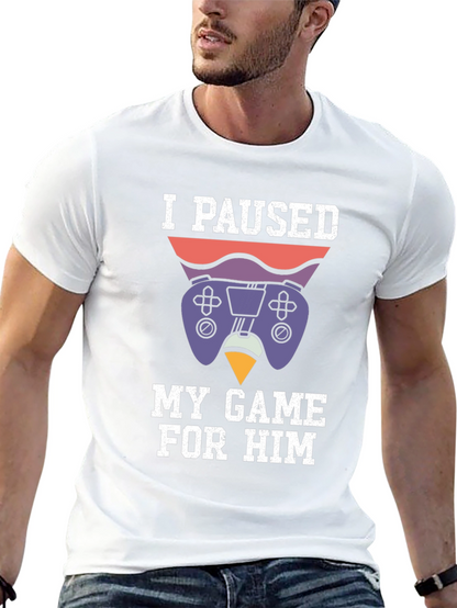 Camiseta Gamer: Pausé mi Juego Por Él
