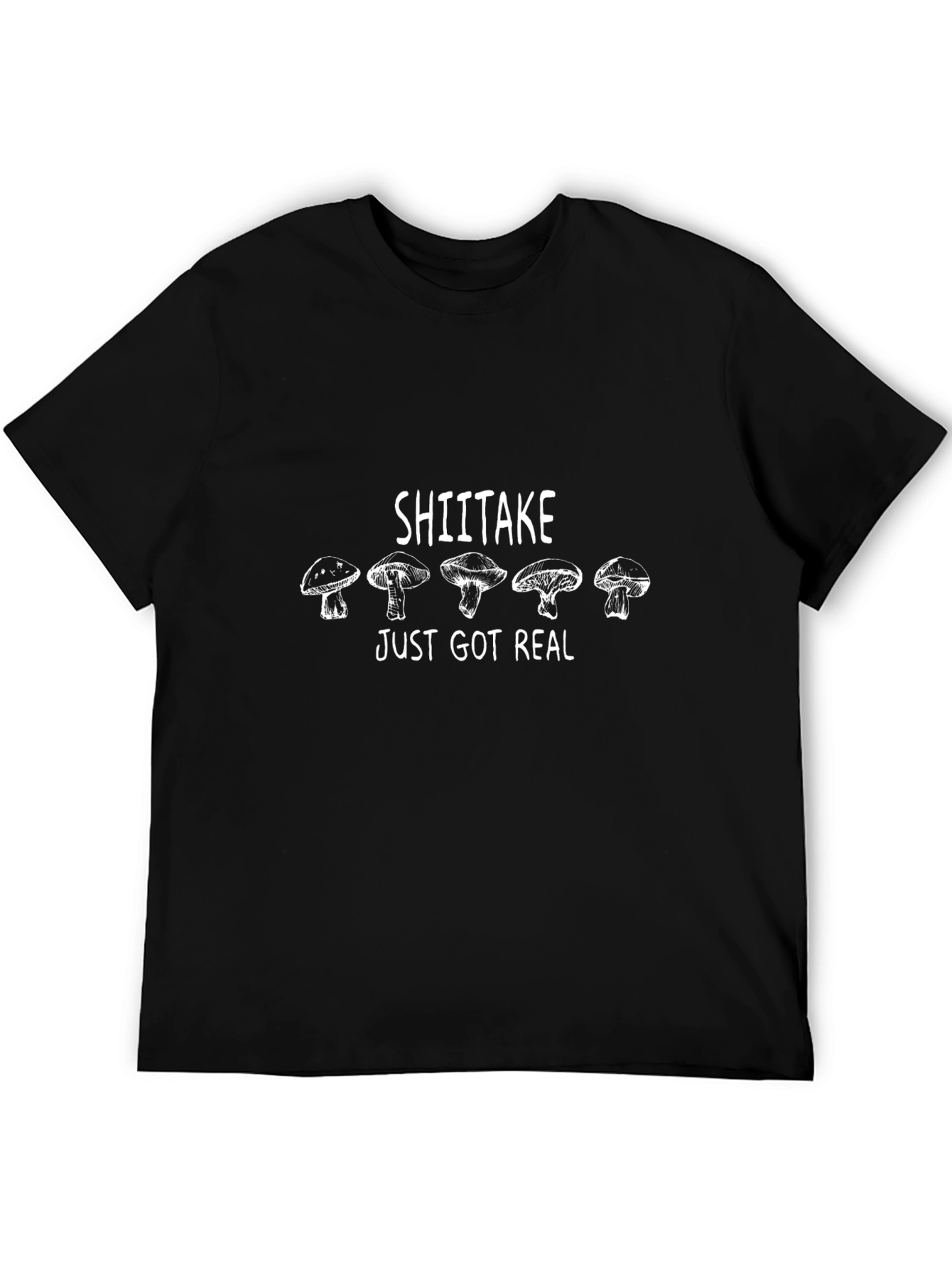 Camiseta Negra Shiitake Just Got Real