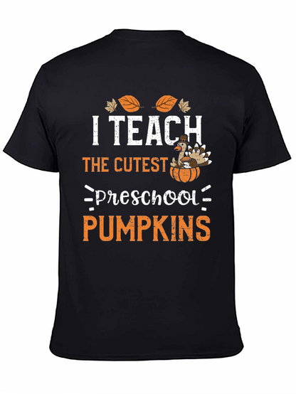 Camiseta I Teach Cutest Preschool Pumpkins