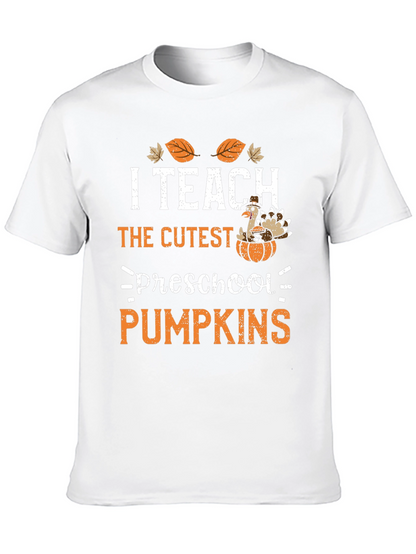Camiseta I Teach Cutest Preschool Pumpkins