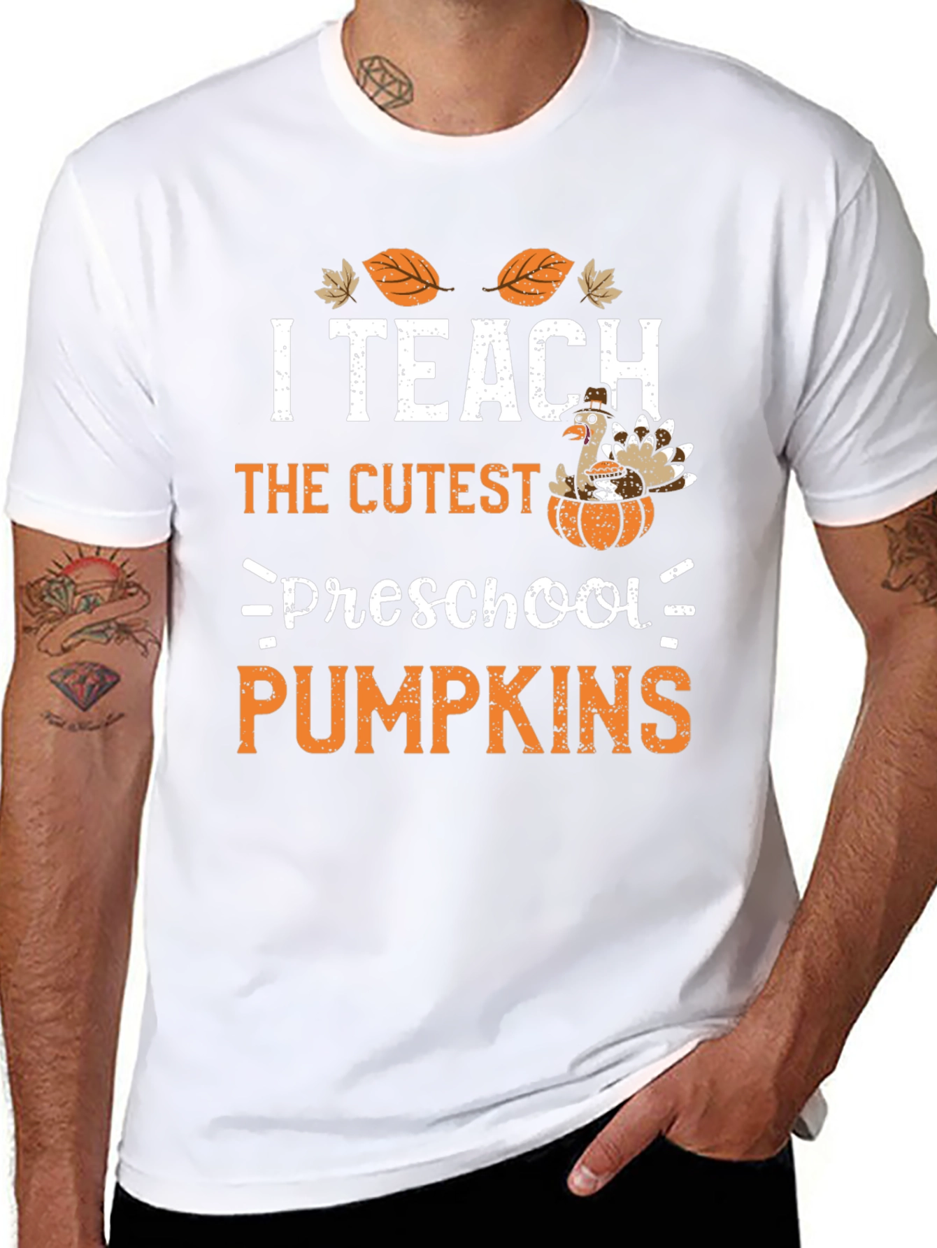 Camiseta I Teach Cutest Preschool Pumpkins