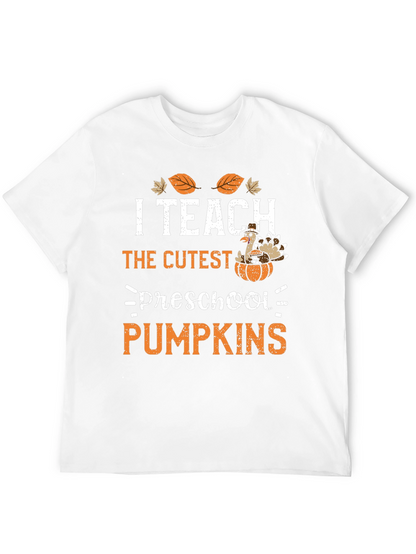 Camiseta I Teach Cutest Preschool Pumpkins