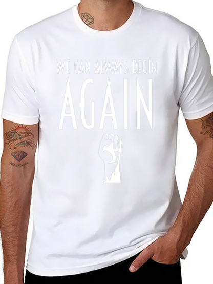 Camiseta Negra: Siempre Podemos Empezar de Nuevo
