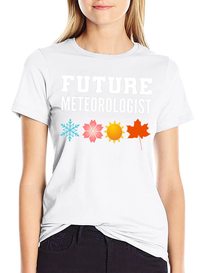 Camiseta Negra Futuro Meteorólogo Estacional