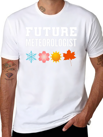 Camiseta Negra Futuro Meteorólogo Estacional