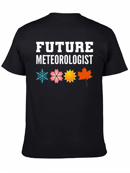 Camiseta Negra Futuro Meteorólogo Estacional