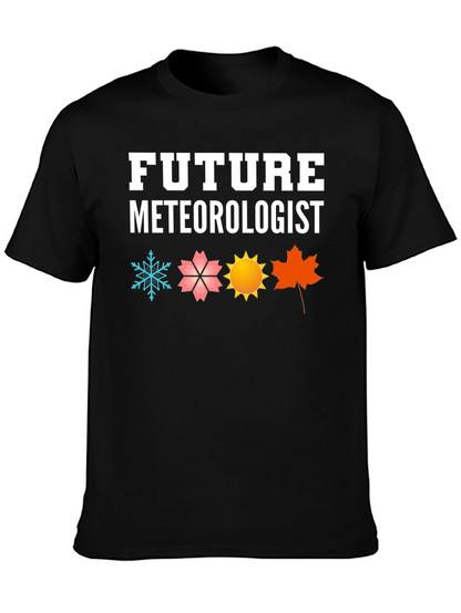 Camiseta Negra Futuro Meteorólogo Estacional