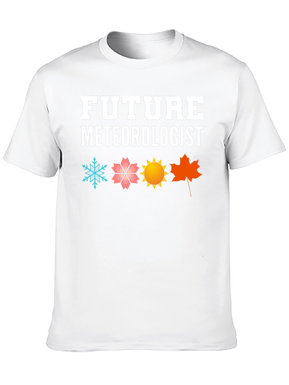 Camiseta Negra Futuro Meteorólogo Estacional