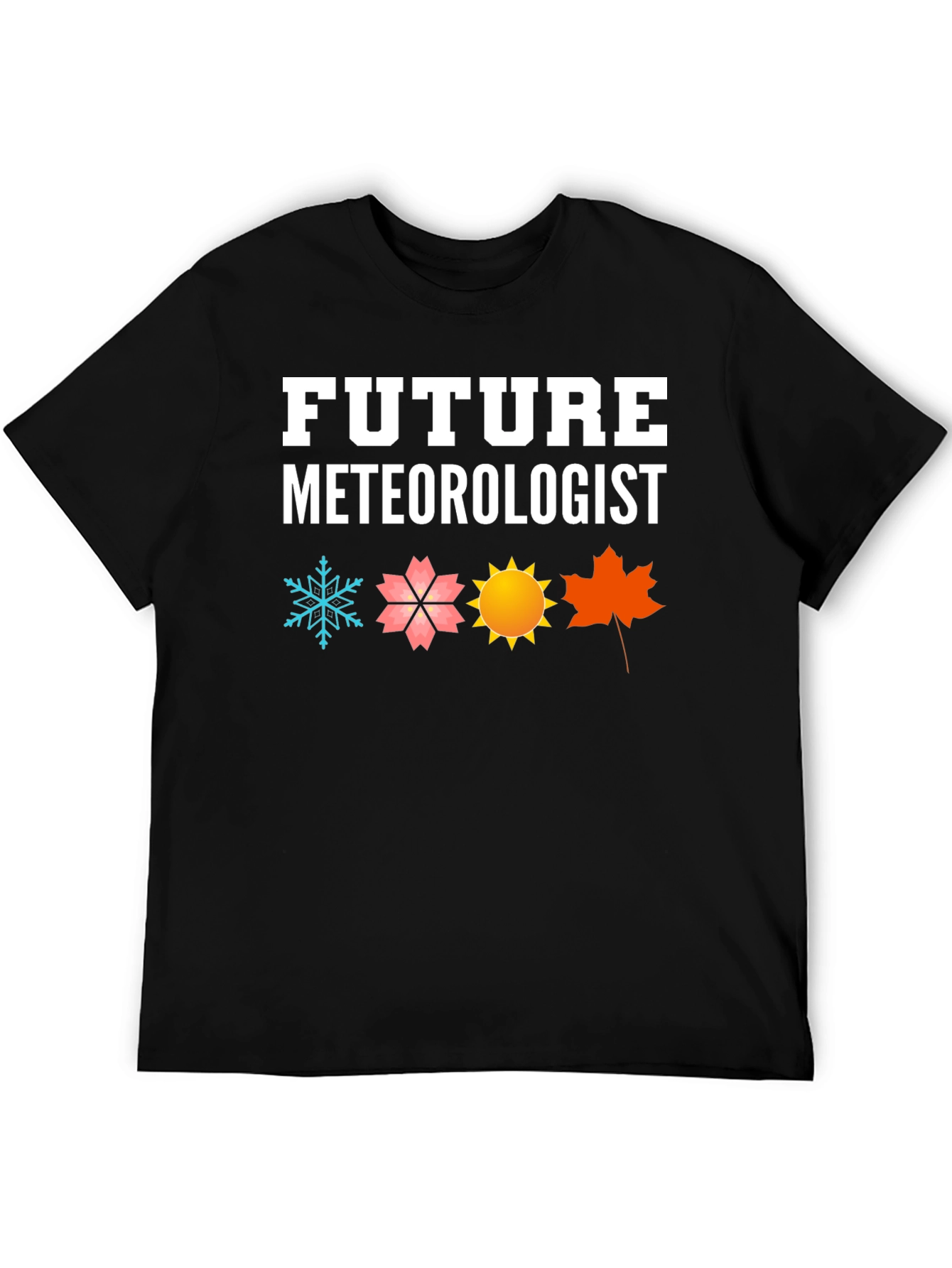 Camiseta Negra Futuro Meteorólogo Estacional
