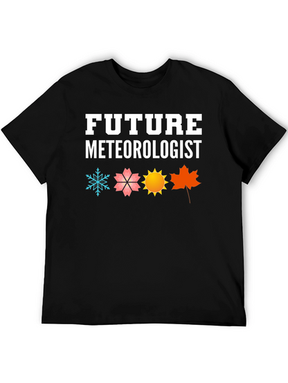 Camiseta Negra Futuro Meteorólogo Estacional