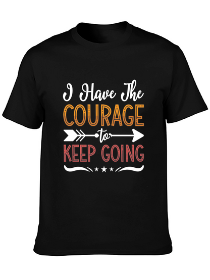 Camiseta Negra Motivacional Courage
