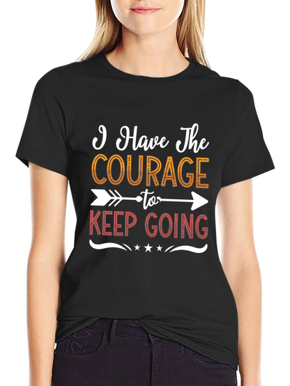 Camiseta Negra Motivacional Courage