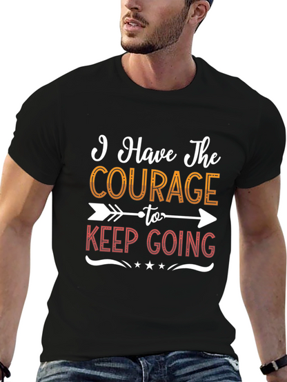 Camiseta Negra Motivacional Courage