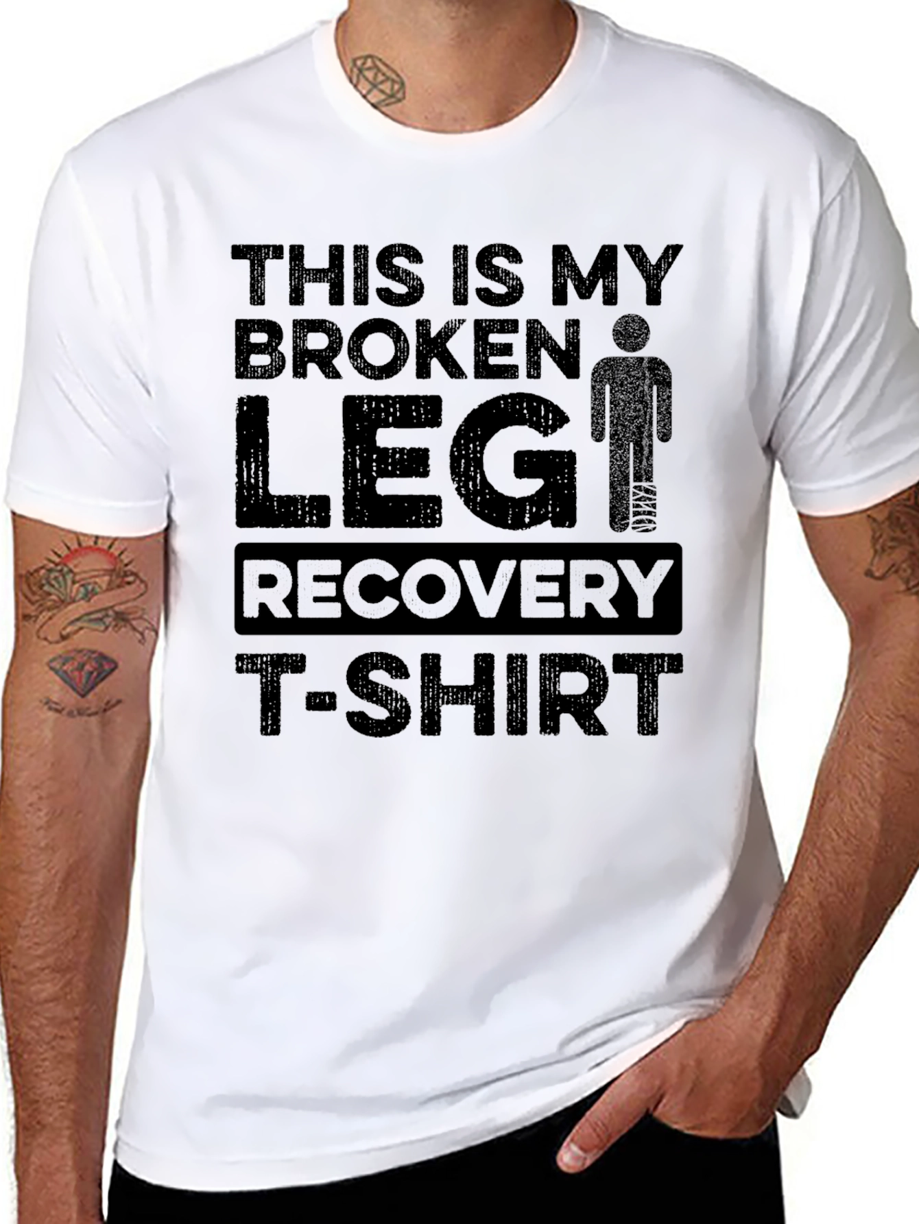 Camiseta Recuperación Pierna Rota - Humor Médico