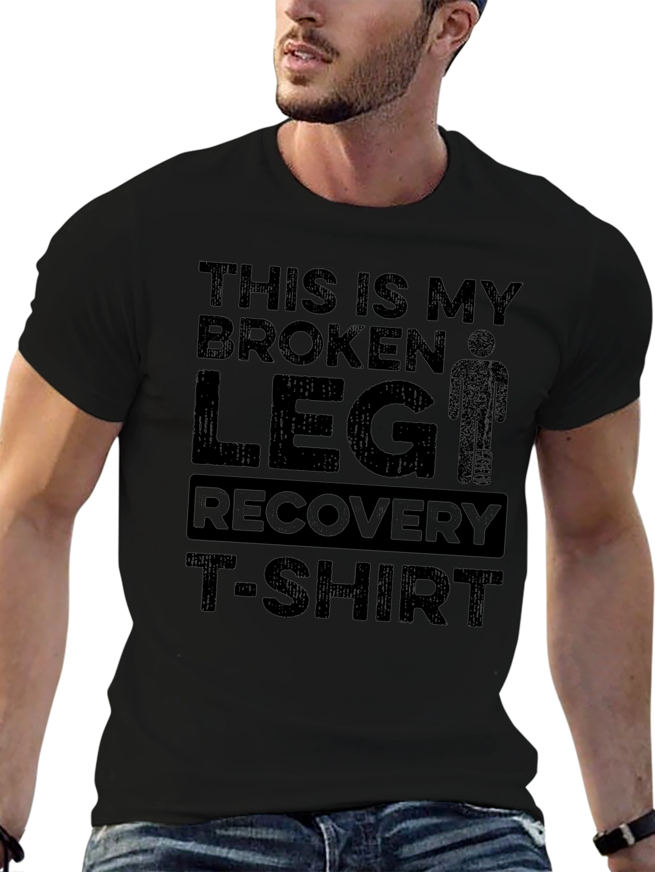 Camiseta Recuperación Pierna Rota - Humor Médico
