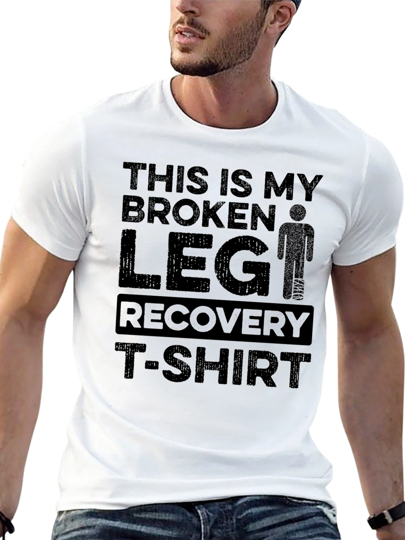 Camiseta Recuperación Pierna Rota - Humor Médico