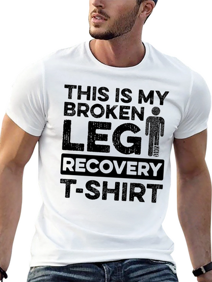 Camiseta Recuperación Pierna Rota - Humor Médico