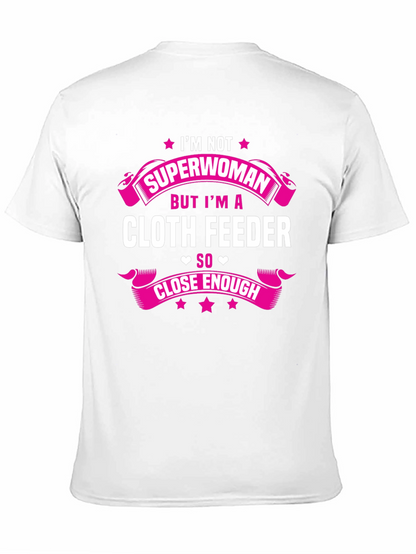 Camiseta Negra con Diseño Cloth Feeder