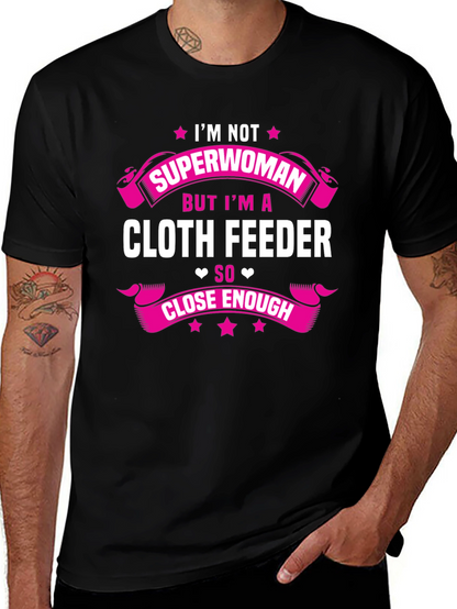 Camiseta Negra con Diseño Cloth Feeder