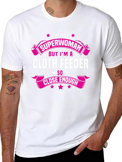 Camiseta Negra con Diseño Cloth Feeder